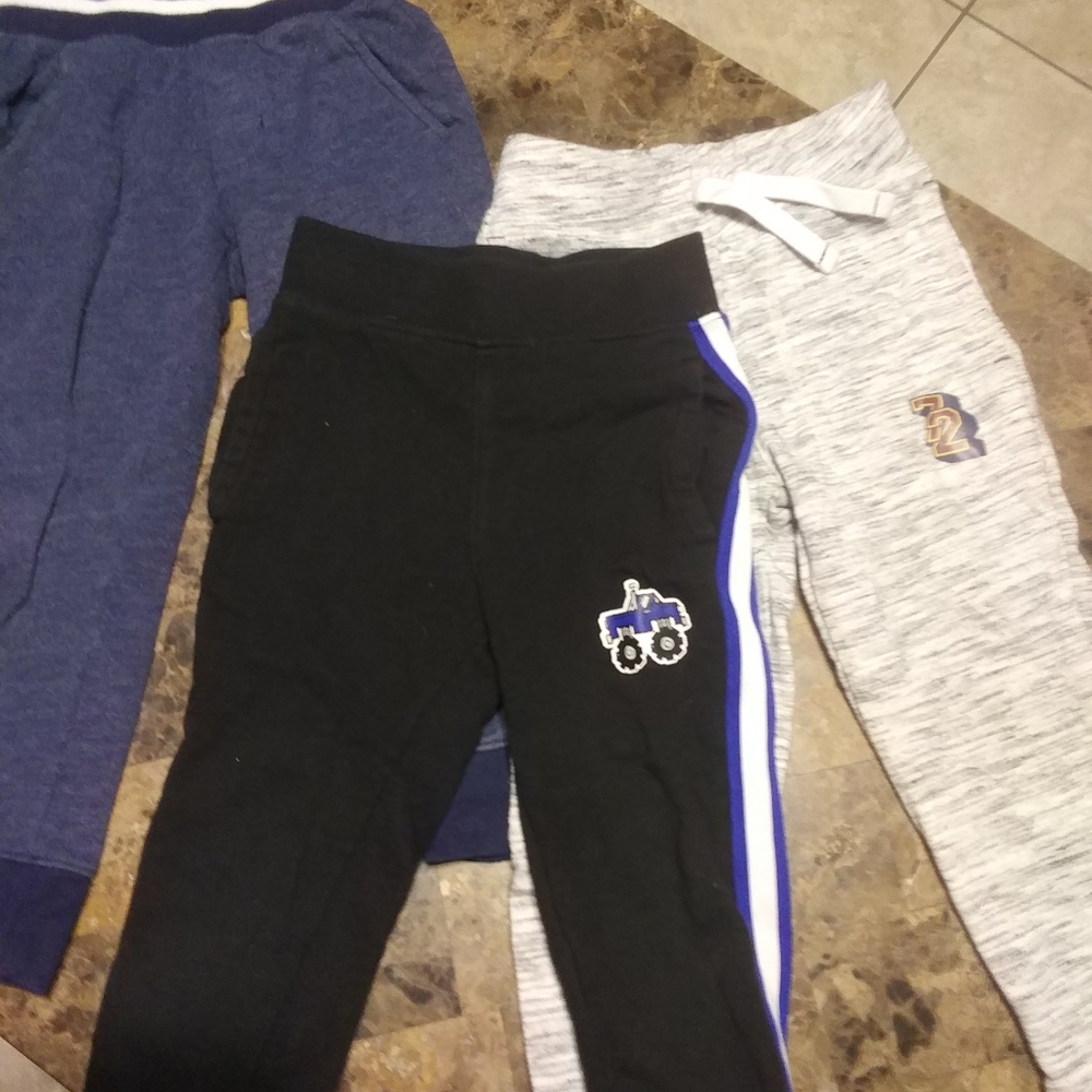 3 pairs boys sweat pants size 4